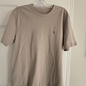 All Saints Taupe Men's Short Sleeve Tee